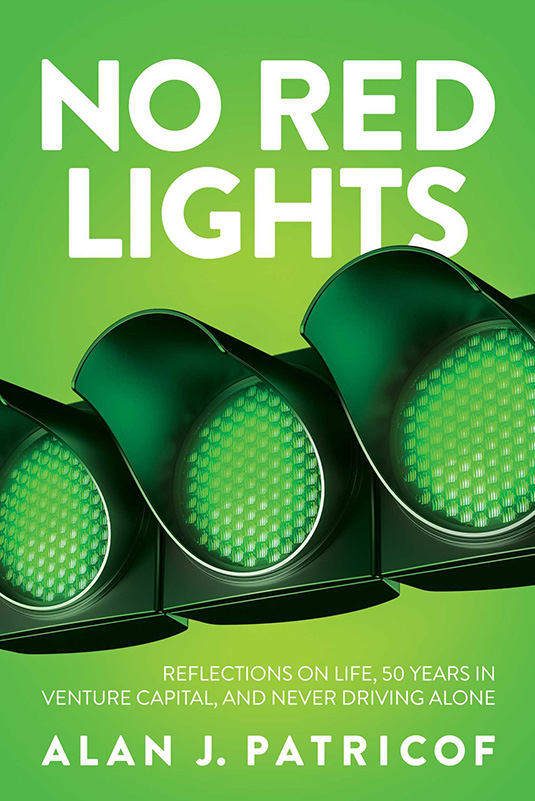 The book cover of Alan Patricof's autobiography, No Red Lights